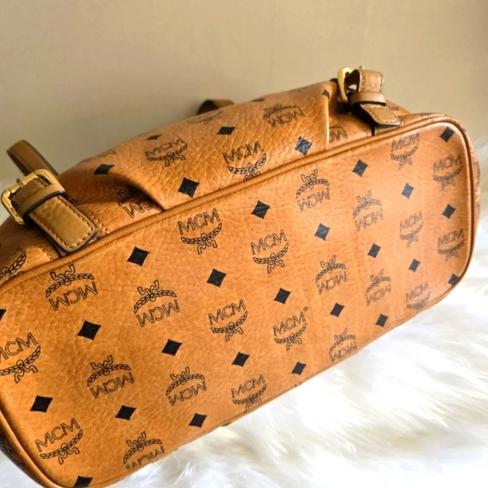 Authentic MCM Cognac Visetos Tote - Picture 2 of 9